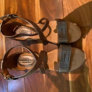 Montana brand silver tone sandal